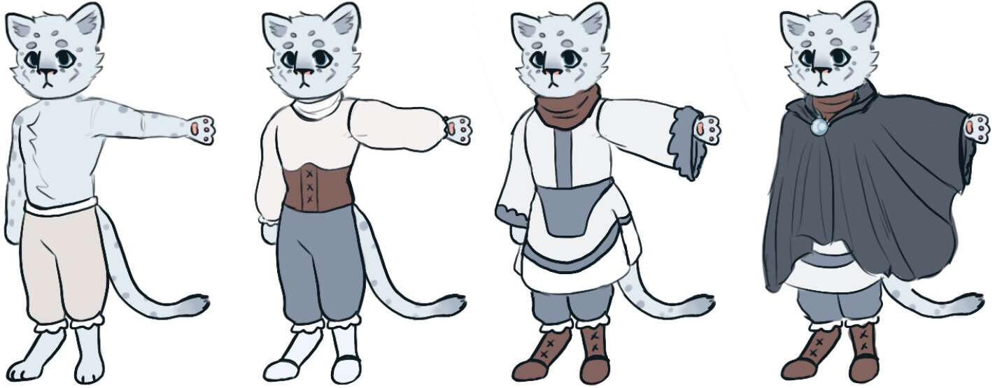 GRWM Sheet: Full Body, Sketch, Flat Colour (Personal Art)