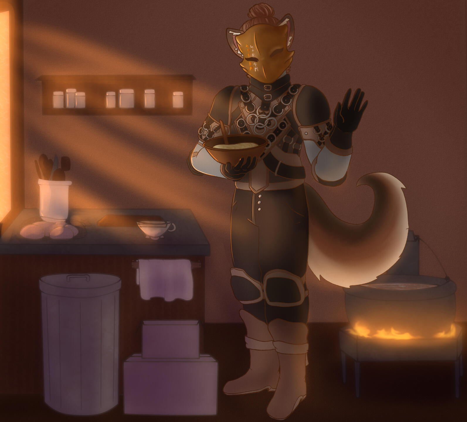 Full Body, Lined, Fully Shaded, Background